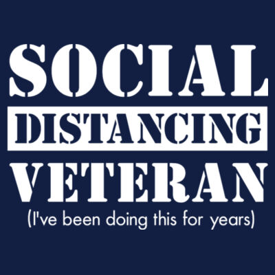 Social Distancing Veteran - Regular Organic Cotton T-Shirt Design