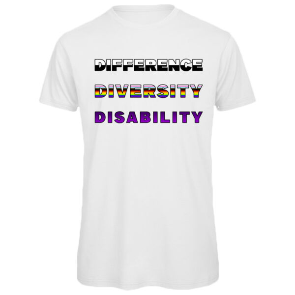 DIFFERENCE DIVERSITY DISABILITY organic t-shirt Thumbnail